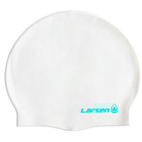 Шапочка для плавания Larsen MC43, силикон, белый