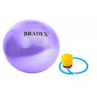 Мяч для фитнеса d75cм Bradex Фитбол-75 с насосом SF 0719 фиолетовый