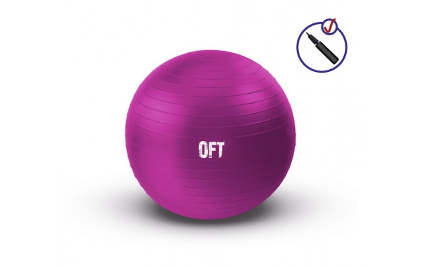 Гимнастический мяч Original Fit.Tools FT-GBR-55FX (55 см) фуксия 600_380