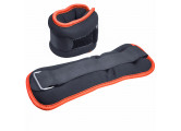Утяжелители Sportex (2х1,0кг) (нейлон) в сумке (черный с оранжевой окантовкой) ALT Sport HKAW104-2