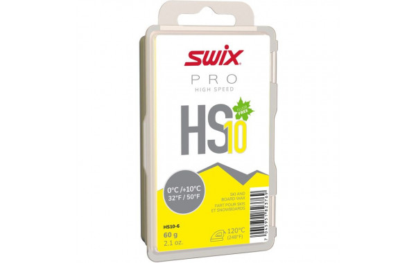 Парафин углеводородный Swix HS10 Yellow (0°С +10°С) 60 г. 600_380