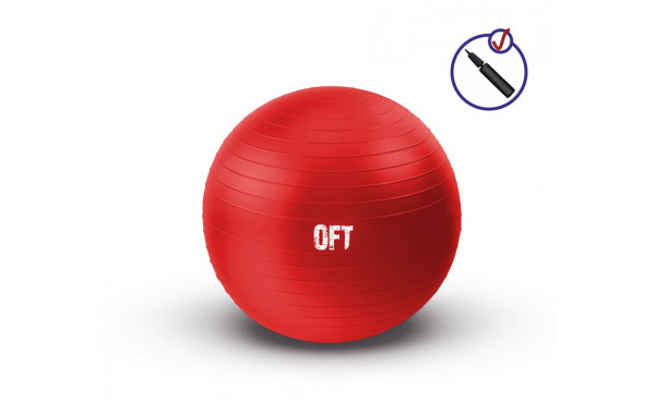 Гимнастический мяч Original Fit.Tools FT-GBR-65RD (65 см) красный 600_380