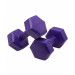 Гантель гексагональная, пластиковая 2 кг BaseFit DB-305 фиолетовый, 2 шт 75_75
