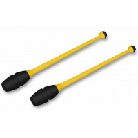 Булавы для художественной гимнастики вставляющиеся Indigo 36 см желто-черный