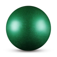 Мяч для художественной гимнастики металлик d15 см Indigo IN119 с блеcтками зеленый