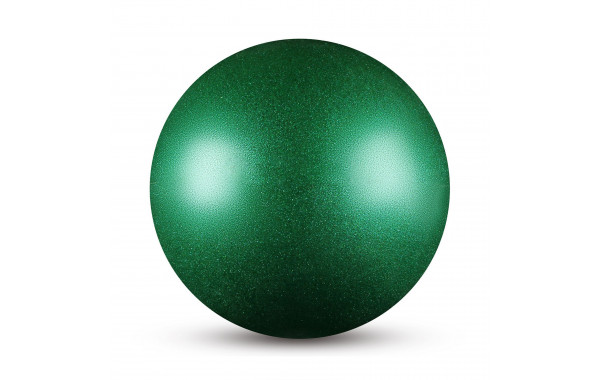 Мяч для художественной гимнастики металлик d15 см Indigo IN119 с блеcтками зеленый 600_380