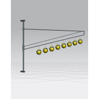 Наклонная рама с подвесными мячами VolleyPlay MS-19