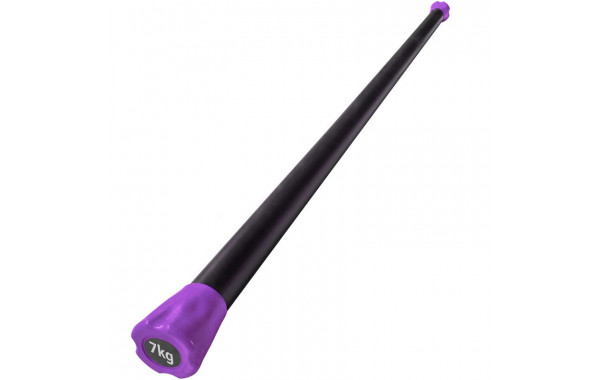Бодибар обрезиненный Sportex 7 кг (фиолетовый) 600_380