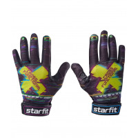 Перчатки для фитнеса Star Fit WG-104, с пальцами, черный/мультицвет
