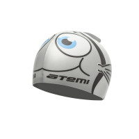 Шапочка для плавания Atemi FC103 рыбка+, серебро