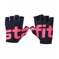 Перчатки для фитнеса Star Fit WG-102, черный/малиновый