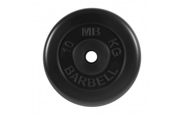 Диск обрезиненный d31мм MB Barbell MB-PltB31-10 10 кг черный 600_380