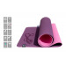 Коврик для йоги Original Fit.Tools 6 мм двуслойный TPE FT-YGM6-2TPE-4 бордово розовый 75_75