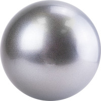 Мяч для художественной гимнастики однотонный AG-19-06, диам. 19 см, ПВХ, серебристый