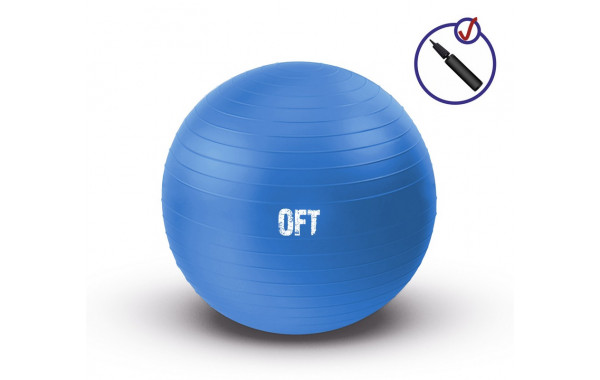 Гимнастический мяч Original Fit.Tools FT-GBR-75BS (75 см) синий 600_380