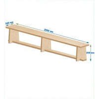 Скамейка гимнастическая 2000мм ЭКО (фанерная) ножки фанера Dinamika
