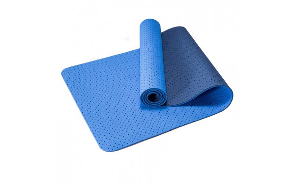Коврик для йоги Sportex 2-х слойный ТПЕ 183х61х0,6 см TPE-2T-3 синий\голубой 600_380