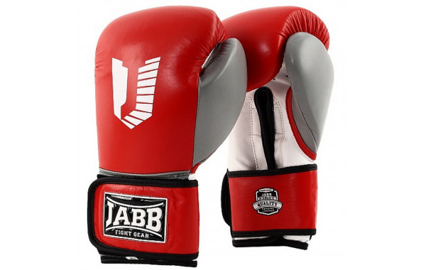 Боксерские перчатки Jabb JE-4080/US 80 красный/коричневый 10oz 600_380