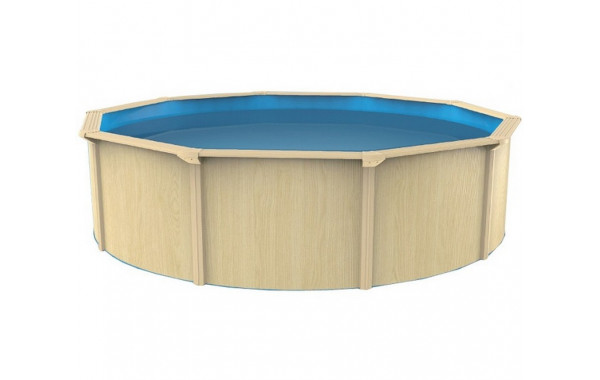 Морозоустойчивый бассейн круглый 550x130см Poolmagic Wood Basic 600_380