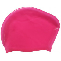 Шапочка для плавания Dobest силиконовая, для длинных волос KW40 розовый