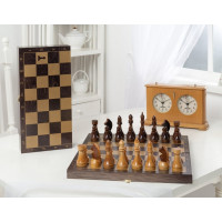Шахматы гроссмейстерские деревянные с венге доской, рисунок золото 196-18