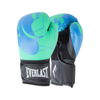 Перчатки тренировочные 12oz Everlast Spark P00002803  синий\зеленый