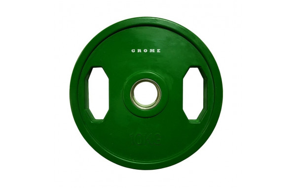 Диск олимпийский d51мм Grome Fitness WP078-10 зеленый 600_380