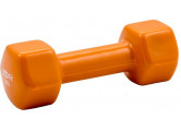 Гантель в виниловой оболочке 2 кг Profi-Fit форма шестигранник, оранжевый