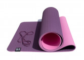 Коврик для йоги Original Fit.Tools 6 мм двуслойный TPE FT-YGM6-2TPE-4 бордово розовый