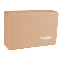 Блок для йоги Torres материал ЭВА, 8x15x23 см YL8005P пудровый