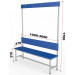 Скамейка для раздевалки с вешалкой, односторонняя, мягкая, 200см Glav 10.5000-2000 75_75