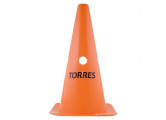 Конус тренировочный Torres TR1009, высота 30 см, с отверстиями для штанги, пластмасса, оранжевый