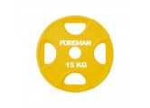 Диск олимпийский обрезиненный Foreman PRR, 15 кг PRR-15KG Желтый