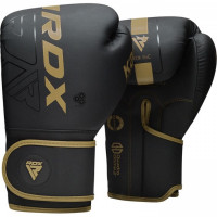 Перчатки тренировочные RDX F6 BGR-F6MGL-6OZ черный\золотой матовый
