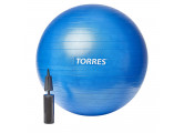 Мяч гимнастический d65 см Torres с насосом AL121165BL голубой