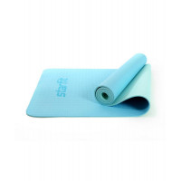 Коврик для йоги и фитнеса Core 173x61x0,5 см Star Fit FM-201 синий пастель\мятный