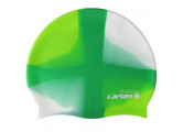 Шапочка плавательная Larsen Swim MC49 силикон, зеленый\белый