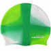Шапочка плавательная Larsen Swim MC49 силикон, зеленый\белый 75_75