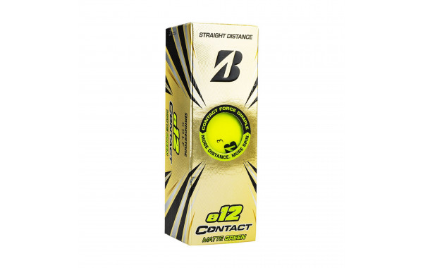 Мяч для гольфа Bridgestone e12 Contact Matte Yellow BGB1CYX желтый (3шт.) 600_380