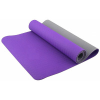 Коврик для йоги ТПЕ 183х61х0,6 см (фиолетово/серый) Sportex E39307