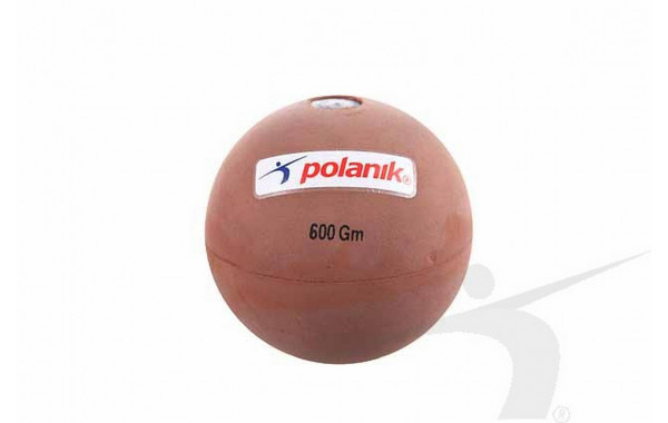 Мяч для тренировки метания резиновый, 600 г Polanik JRB-0,6 600_380