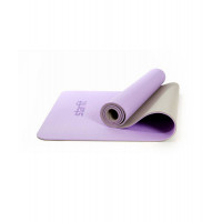 Коврик для йоги и фитнеса Core 173x61x0,6 см Star Fit FM-201 фиолетовый пастель\серый