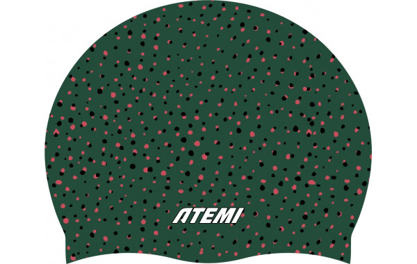 Шапочка для плавания Atemi silicone cap Point green TSC1PG Принт 600_380