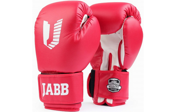 Перчатки боксерские (иск.кожа) 10ун Jabb JE-4068/Basic Star красный 600_380