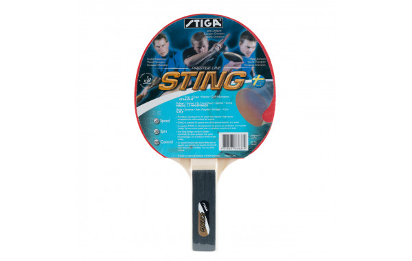 Ракетка для настольного тенниса Stiga Sting 183637, для начин., накладка 1,5 мм ITTF, прямая.. ручка 600_380