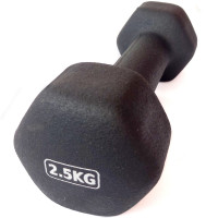 Гантель неопреновая 2,5 кг (черная) Sportex HKDB118-2.5