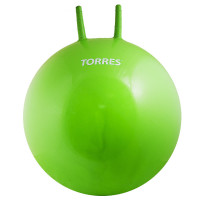 Мяч-попрыгун Torres AL121465, с ручками, диам. 65 см, эласт. ПВХ, с насосом, зеленый