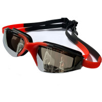 Очки для плавания Sportex взрослые, зеркальные E38879-4 черно\красный