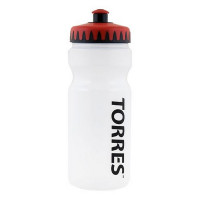 Бутылка для воды Torres 550 мл SS1027 прозрачная, красно-черная крышка