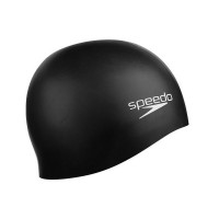 Шапочка для плавания Speedo Plain Flat Silicone Cap, 8-709900001, черный